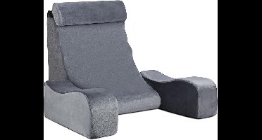 Leeskussen Voor in Bed - Bookseat - Rugkussen - Grij