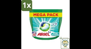 1 x Ariel Original - Ochtenddauw - Wasmiddelcapsules - 3in1 Pods - Witte en Gekleurde Was - 50 Wasbeurten- Ochtenddauw - Wasmiddelcapsules - 3in1 Pods - Witte En Gekleurde Was - Vlekverwijdering