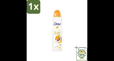 1 x Dove - Deospray - Passievrucht & Citroengras - 150 ml- Dove Deospray - Passievrucht En Citroengras - Anti-transpirant - Geur - Okselbescherming