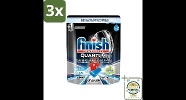 3 x Finish Powerball - Quantum Ultimate - Vaatwastabletten - Ontvetter - 60 Tabletten - Grootverpakking - Vaatwasmiddel - Vaatwastabletten - Ontvetter - Quantum Technologie - Vaat Reinigen