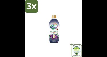 3 x Dreft – Wasverzachter – Ultimate Care Intense Dark – 40 Wasbeurten - Grootverpakking - Wasverzachter - Kleurbescherming - Collageen - Wasgoed Verzorgen - Anti-aging Was