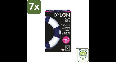 7 x Dylon - Textielverf - Navy Blue - All-in-One - Inclusief Zout - 350g - Grootverpakking - Textielverf - Kledingverf - Dylon Verf - Kleurtje Kleding - Stofverf