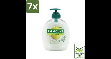 7 x Palmolive Naturals - Handzeep - Melk & Olijf - 300 ml - Grootverpakking - Handzeep - Melk - Olijf - Natuurlijke Ingrediënten - Hydraterende Zeep