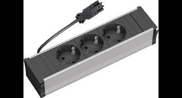 Bachmann Coni Kort - 3x Schuko - 0,15 meter GST18-3® (m) - Zwart