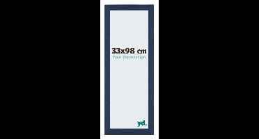 Your Decoration - Puzzellijst 33x98 cm - Donkerblauw Geveegd - Puzzellijst 500-1000 stukjes - MDF Fotolijst - Mura
