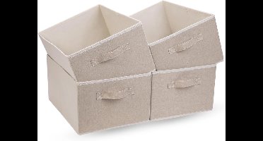 Opbergdozen -4 stuks- opvouwbare stoffen ladeorganisatoren -opbergdoos met handgrepen-c