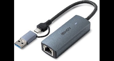 Lindy 43415 interface hub USB 3.2 Gen 2 (3.1 Gen 2) Type-C 5000 Mbit/s Grijs
