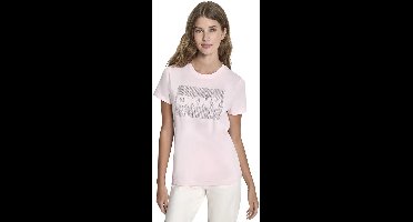 Dkny Dj6t1701 Boxy Fit T-shirt Met Korte Mouwen Roze M Vrouw
