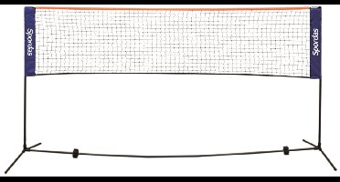 Spordas badminton en mini tennis net - draagbaar sportnet 5 meter.