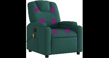 vidaXL - Massagestoel - verstelbaar - stof - donkergroen