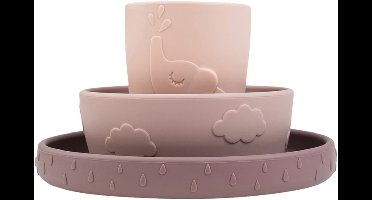 Done by Deer Deer Friends Stick&Stay Dinerset - Powder