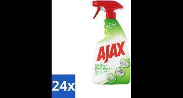 Ajax - Keuken Ontvetter Spray - Verwijdert Hardnekkig Vet - 750 ml - Voordeelverpakking - 24 stuks