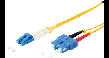 Duplex Patchkabel LC/SC 9/125µ, OS1/OS2 gelb 5m