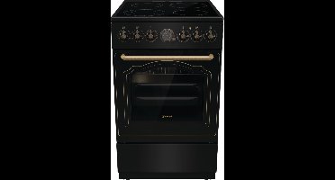 Gorenje GECS5B70CLB, Vrijstaand fornuis, Zwart, Draaiknop, Boven voorzijde, Bodem, Opberglade
