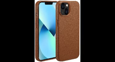 Accezz Hoesje - Geschikt voor iPhone 13 - geschikt voor MagSafe Leather Backcover - Sienna Brown