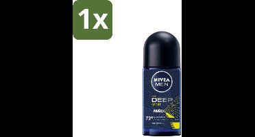 1 x NIVEA MEN - Deodorant Roller - Deep Sport - 50 ml - Anti-transpirant - Sport Deodorant - Frisheid - Zweetbestendig - Citrusgeur