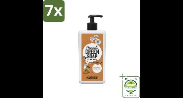 7 x Marcel's Green Soap - Handzeep - Sandelhout & Kardemom - Voor dagelijks gebruik - 500 ml - Grootverpakking - Handzeep - Sandelhout - Kardemom - Natuurlijke Zeep - Biologische Zeep