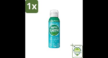 1 x Happy Earth – Deodorant Natural Air Spray – 100% Natuurlijk Cedar Lime – 100 ml - Natuurlijke Deodorant - Cederhout En Limoen - Aerosol Deodorant - 100% Natuurlijk - Luchttechnologie