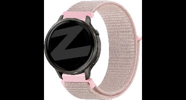 Bandz Nylon loop bandje (18mm) - Geschikt voor Garmin Vivoactive 4s / Vivomove 3s / Venu 2s / Venu 3s / Forerunner 255s / Forerunner 265s / Venu 4 - 41mm - Rosé goud