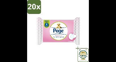 20 x Page – Vochtig Toiletpapier – Sensitive Navulling – 38 doekjes - Grootverpakking - Koffiezetapparaat