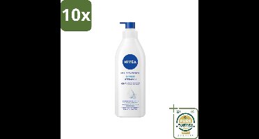 10 x Nivea - Express - Bodylotion met Pomp - Voor Normale tot Droge Huid - 72 uur Hydratatie - 400 ml - Grootverpakking - Bodylotion - Hydratatie - Droge Huid - Hyaluronzuur - Zeemineralen