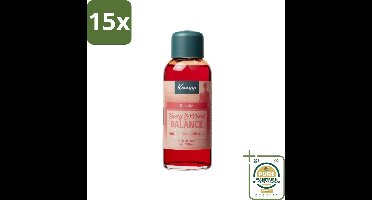 15 x Kneipp - Badolie - Body & Mind Balance - Iris & Vetiver - 100 ml - Grootverpakking - Badolie - Iris En Vetiver - Body And Mind Balance - Ontspanning - Energie