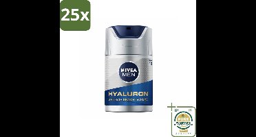 25 x NIVEA MEN - Anti-Age - Gezichtscrème met SPF 15 - 50 ml - Grootverpakking - Anti-age Crème - Gezichtsverzorging - SPF 15 - Huidveroudering - Hyaluronzuur