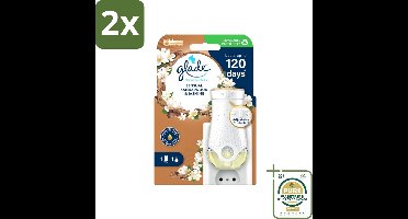 Glade - Houder Elektrische Olie - Sensual Sandelhout Jasmijn - Voordeelverpakking - 2 stuks - Geurhouder - Sandelhout geur