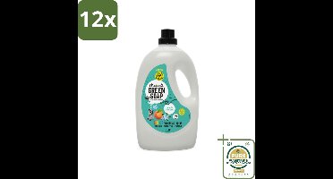Marcel's Green Soap - Vloeibaar Wasmiddel - Kleurwas - Perzik & Jasmijn - Natuurlijk & effectief - 69 wasbeurten - 3 liter - Voordeelverpakking - 12 stuks - Biologisch afbreekbaar - Palmolievrij