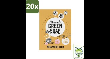 20 x Marcel's Green Soap - Shampoobar - Vanilla & Cherry Blossom - Versterkt & verzorgt - 90 gr - Grootverpakking - Plasticvrije Shampoo - Shampoo Bar - Biologische Shampoo - Vegan Shampoo - Natuurlijke Shampoo