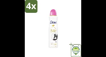 Dove – Deodorant Spray – Invisible Care – 150 ml - Voordeelverpakking - 4 stuks - Anti-transpirant - Deodorant spray