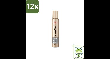 Wella – Flex Shine & Hold – Haarmousse – 200 ml - Voordeelverpakking - 12 stuks - Glans - Houdbaarheid