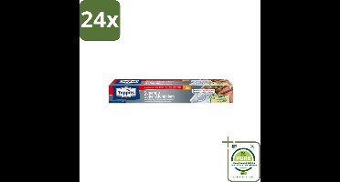 Toppits – Aluminiumfolie – Super Sterk – 10 m - Voordeelverpakking - 24 stuks - Aluminiumfolie - Voedsel bewaren