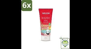 WELEDA - Douchecrème Granada Inspire - Granaatappel - 200 ml - Voordeelverpakking - 6 stuks - Douchecrème - Granaatappel
