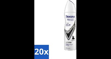 20 x Rexona - Deodorant Spray - Invisible On Black+White Clothes - Tegen Vlekken - 150 ml - Onbepaalde Vlekken - Onzichtbare Bescherming - Zweetbehandeling - Anti-transpirant Spray - Vlekken Op Witte Kleding