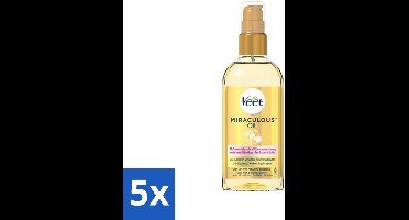 Veet - Aftercare - Natuurlijke Voedende Olie - Voor & Na Ontharing - 100 ml - Bulkverpakking - 5 stuks