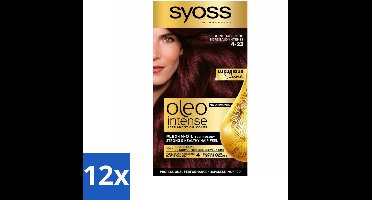 Syoss Oleo Intense - Haarverf - 4-23 - Bordeaux Rood - 115ml x 12