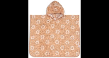 Jollein Badponcho - 100% Badstof - 1-2 jaar - Jacquard - Flower Reversible