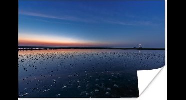 Poster Vuurtoren - Water - Lucht - 30x20 cm