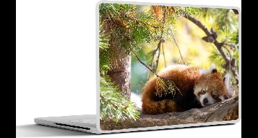 Laptop sticker - 13.3 inch - Panda - Hout - Planten - 31x22,5cm - Laptopstickers - Laptop skin - Cover