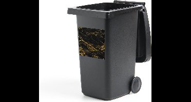 Container sticker Marmer - Goud - Zwart - Luxe - 40x40 cm - Kliko sticker