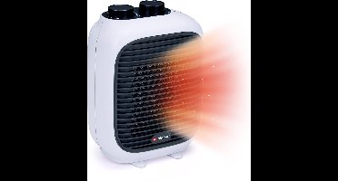alpina Ventilatorkachel 1500W – Elektrische Kachel met Warme en Koude Lucht – Compacte Mini Heater met Handvat als Bijverwarming – Kachelventilator Voor Ruimtes van 10–15 m² – Wit