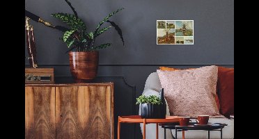 Muurstickers - Sticker Folie - Collage - Nederlands - Dieren - 30x20 cm - Plakfolie - Muurstickers Kinderkamer - Zelfklevend Behang - Zelfklevend behangpapier - Stickerfolie