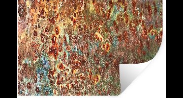 Muurstickers - Sticker Folie - Kleuren - Metaal - Roest - Structuur - Abstract - 30x20 cm - Plakfolie - Muurstickers Kinderkamer - Zelfklevend Behang - Zelfklevend behangpapier - Stickerfolie