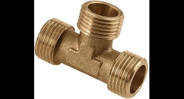 Bonfix messing t-stuk - 1 Buitendraad