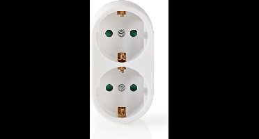 Nedis Stopcontact-Splitter - Type-F (CEE 7/7) - 250 V AC 50 Hz - Randaarde stekker / Type F (CEE 7/7) - 250 V AC 50/60 Hz - 16.0 A - 3500 W - Wit