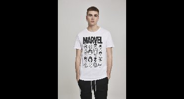 Merchcode Marvel - Marvel Crew Heren T-shirt - 2XL - Wit