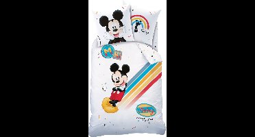 Disney Mickey Mouse Dekbedovertrek Colourful - 140 x 200 cm -63 x 63 cm - Katoen