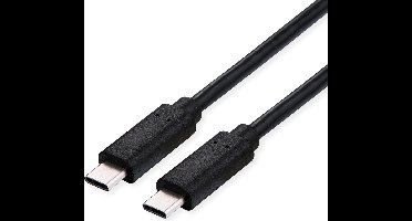 ROLINE USB4 Gen3x2 Kabel, C-C, M/M, 8K UHD-2, 40Gbit/s, 240W, zwart, 0,5 m