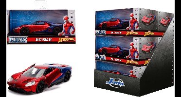 Jada Toys - Marvel Spider-Man 2017 Ford GT 1:32 - Metaal - Actiefiguur en voertuig